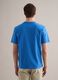 Blue pure cotton crew neck T-shirt relaxed fit_2