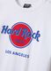White pure cotton regular fit T-shirt with Hard Rock Cafe logo_1