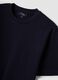 Blue pure cotton short-sleeved regular fit T-shirt_6