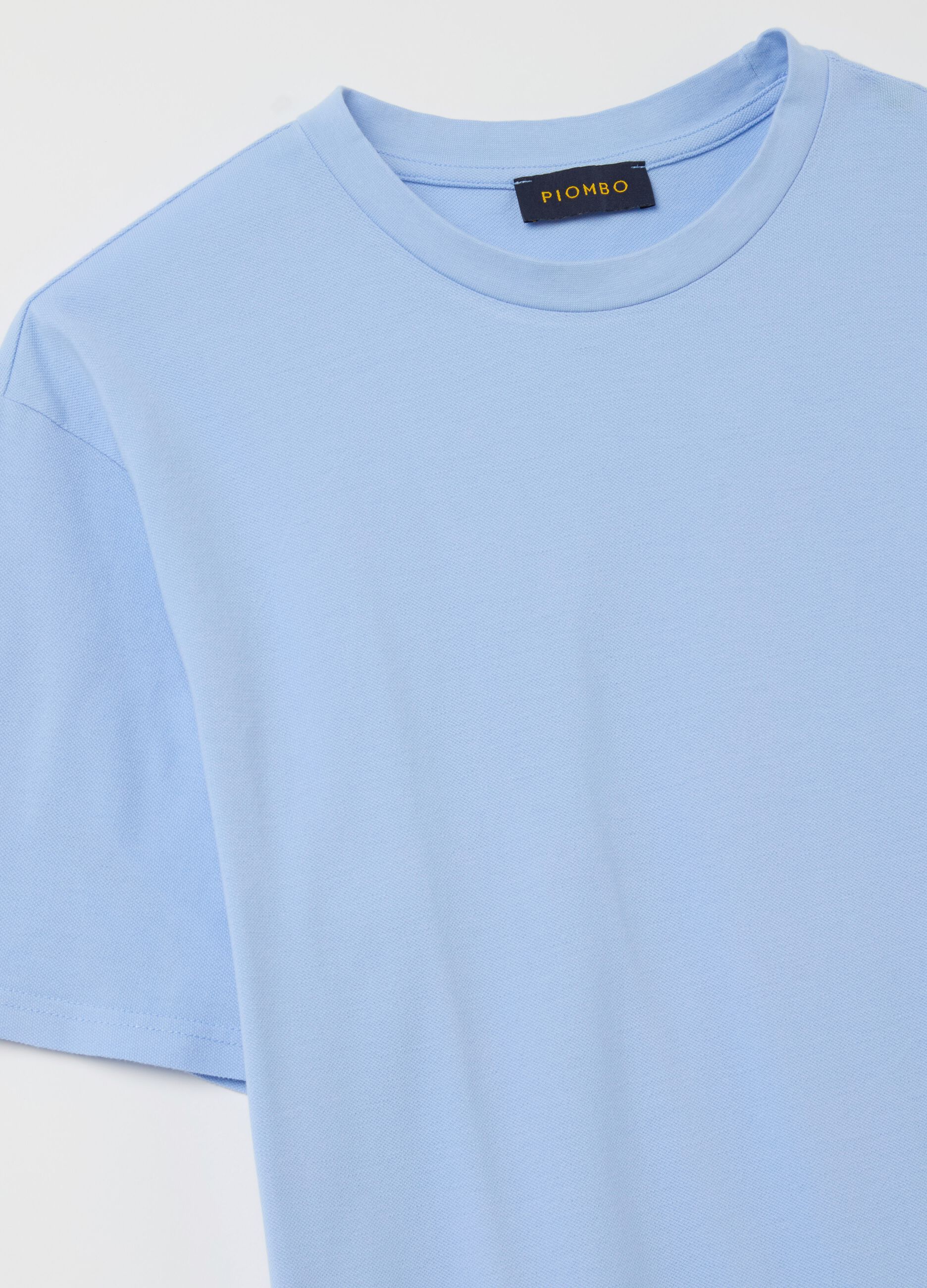 Solid colour cotton T-shirt