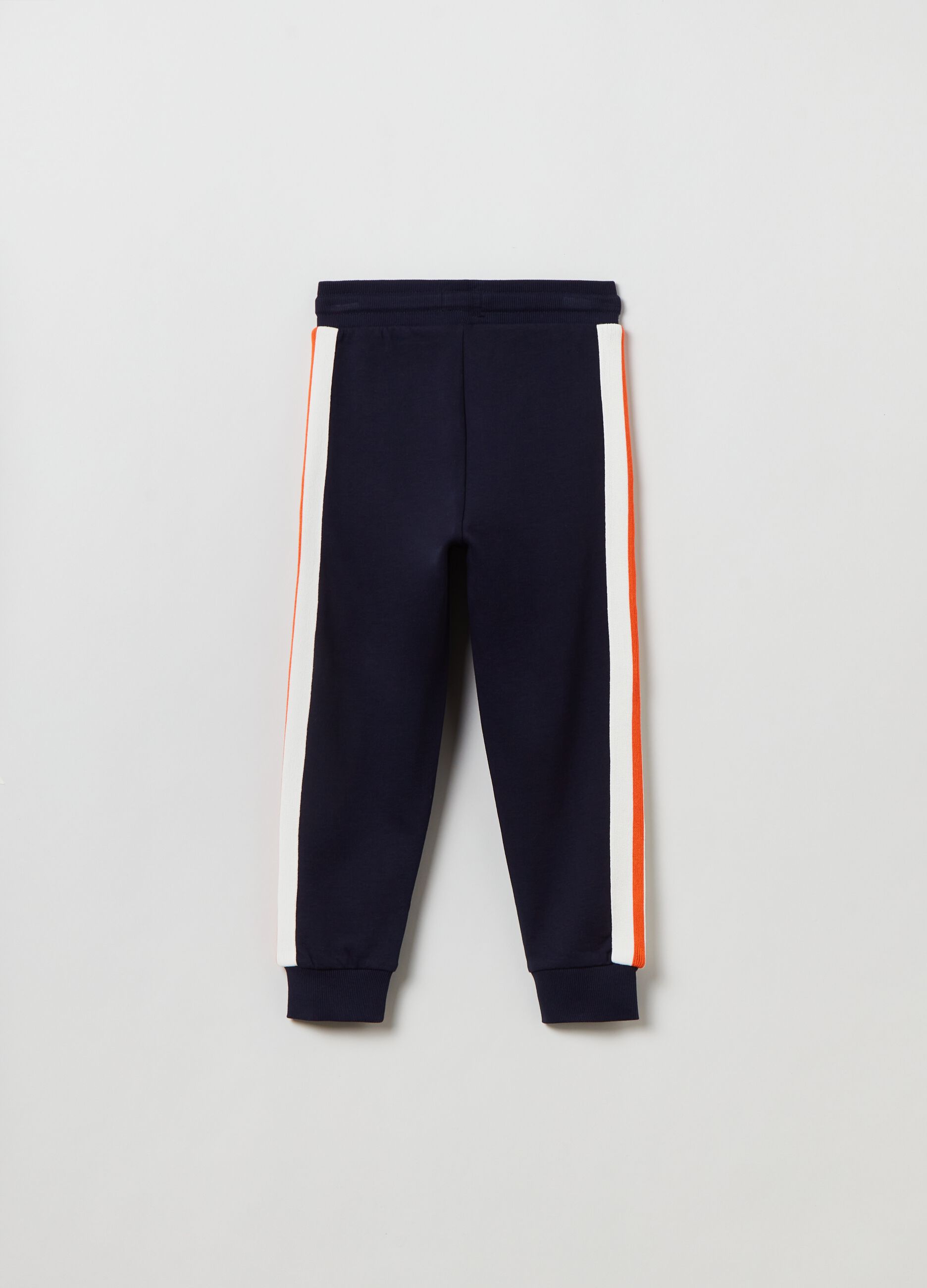 Joggers con coulisse e bande a contrasto_1