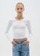 Girls' stretch cotton white regular fit top_0