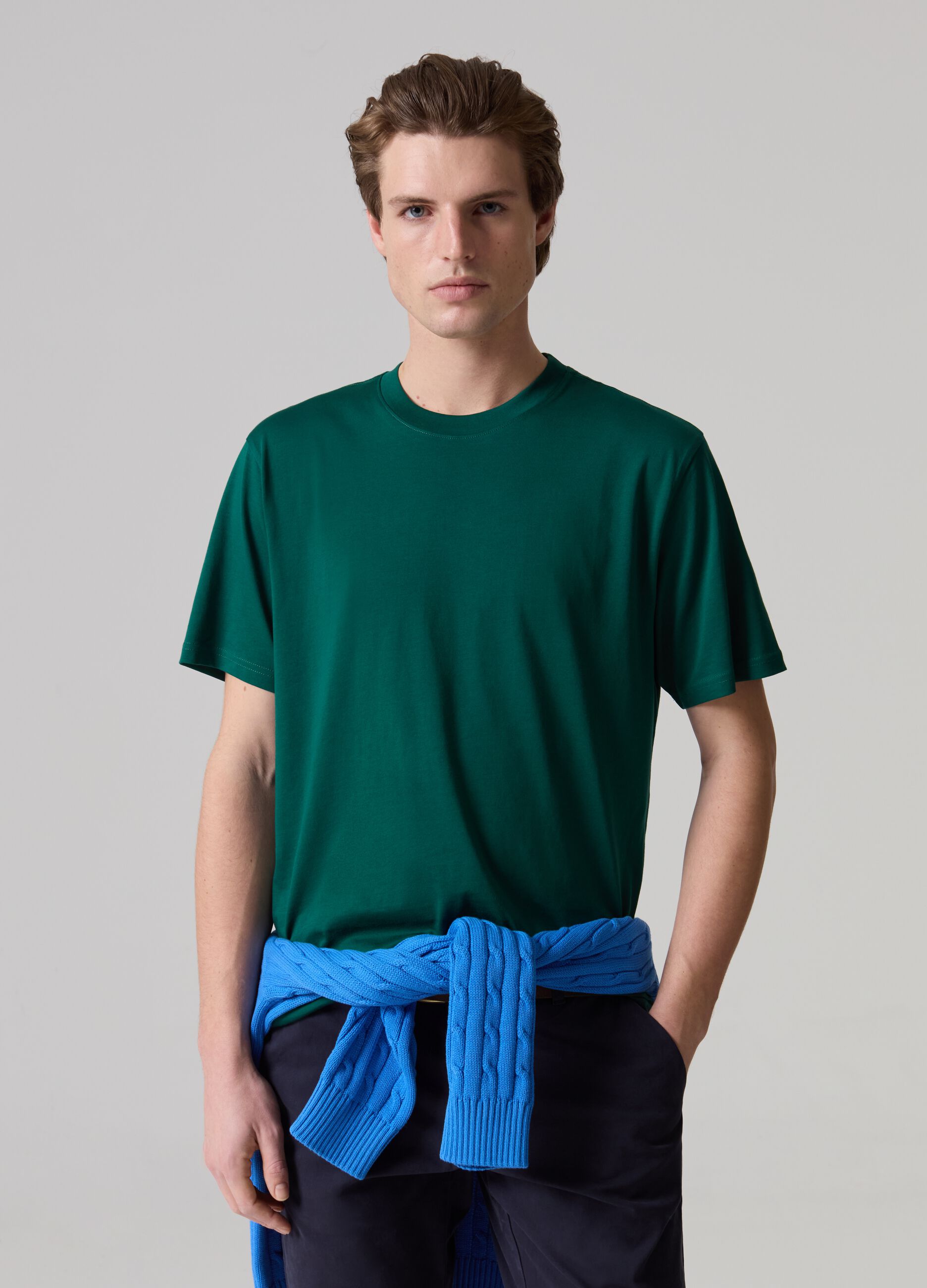 T-shirt girocollo in cotone Supima