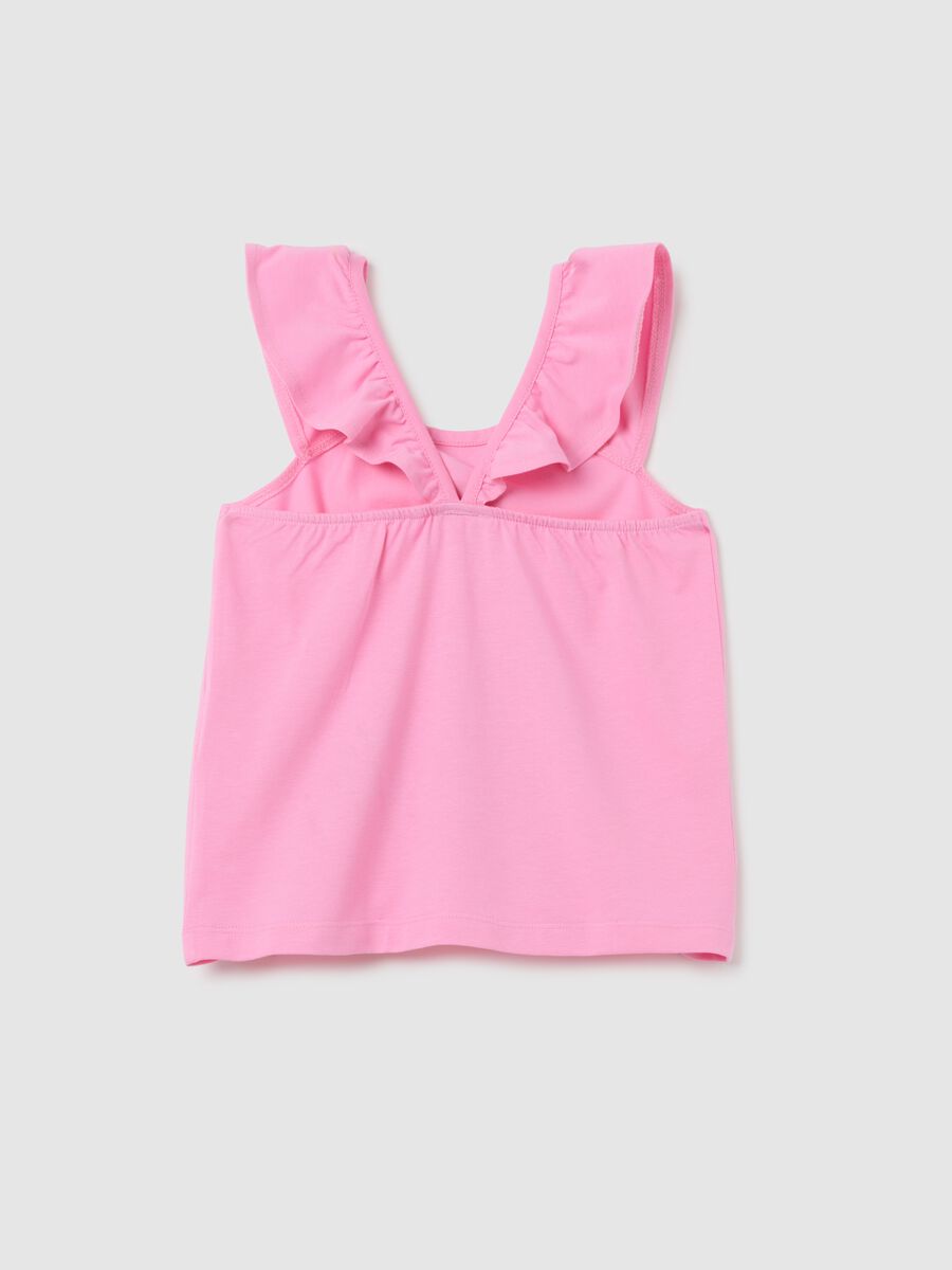 Girls' stretch cotton pink top with regular fit_3