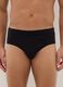 Black cotton stretch briefs with a snug fit_1