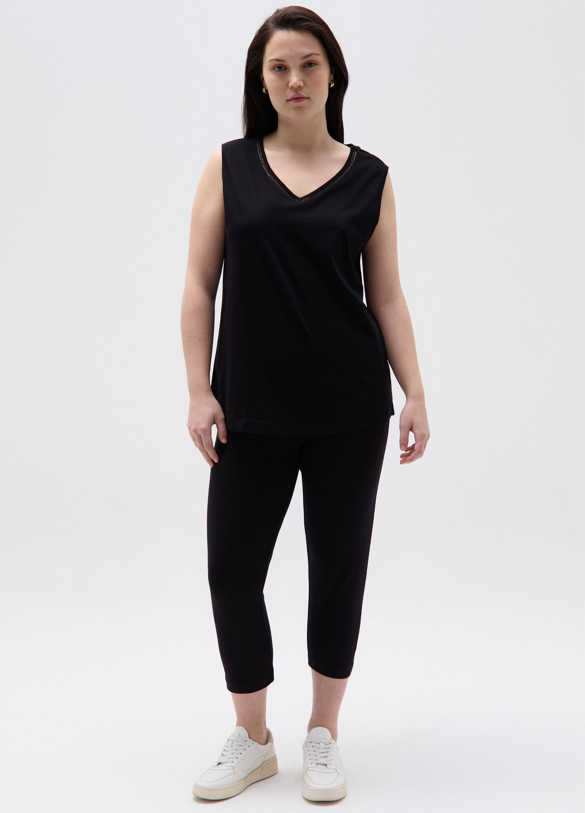 Essential Curvy crop stretch leggings