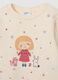 Girl's beige pure cotton sweatshirt, regular fit with print_2