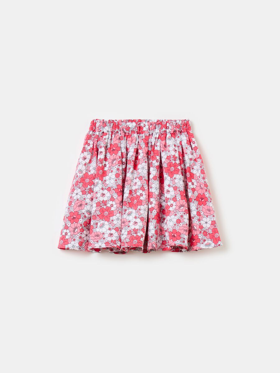 Short skirt with flowers print_0