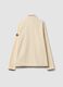 Beige heavyweight jacket with zip and contrast trims_2