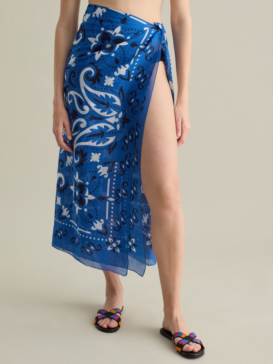 Blue Patterned Piombo Sarong_1