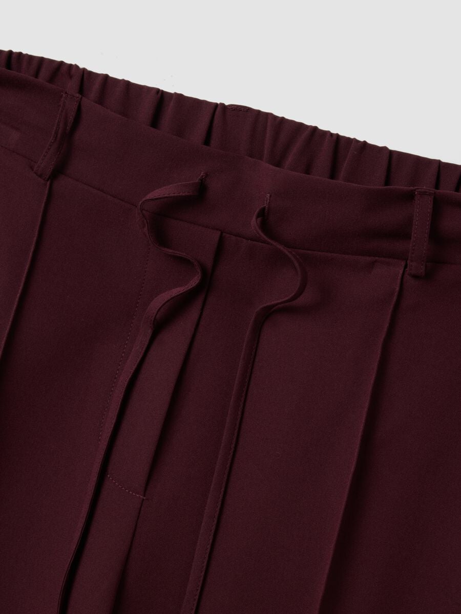 Pantaloni viola in viscosa elasticizzato straight fit_5