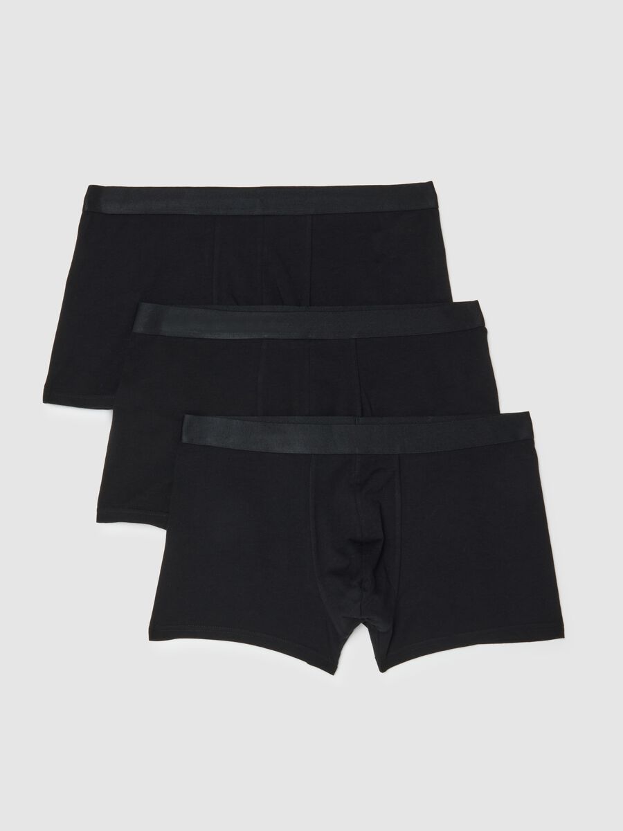 Three-pack of regular fit black stretch cotton boxers_4