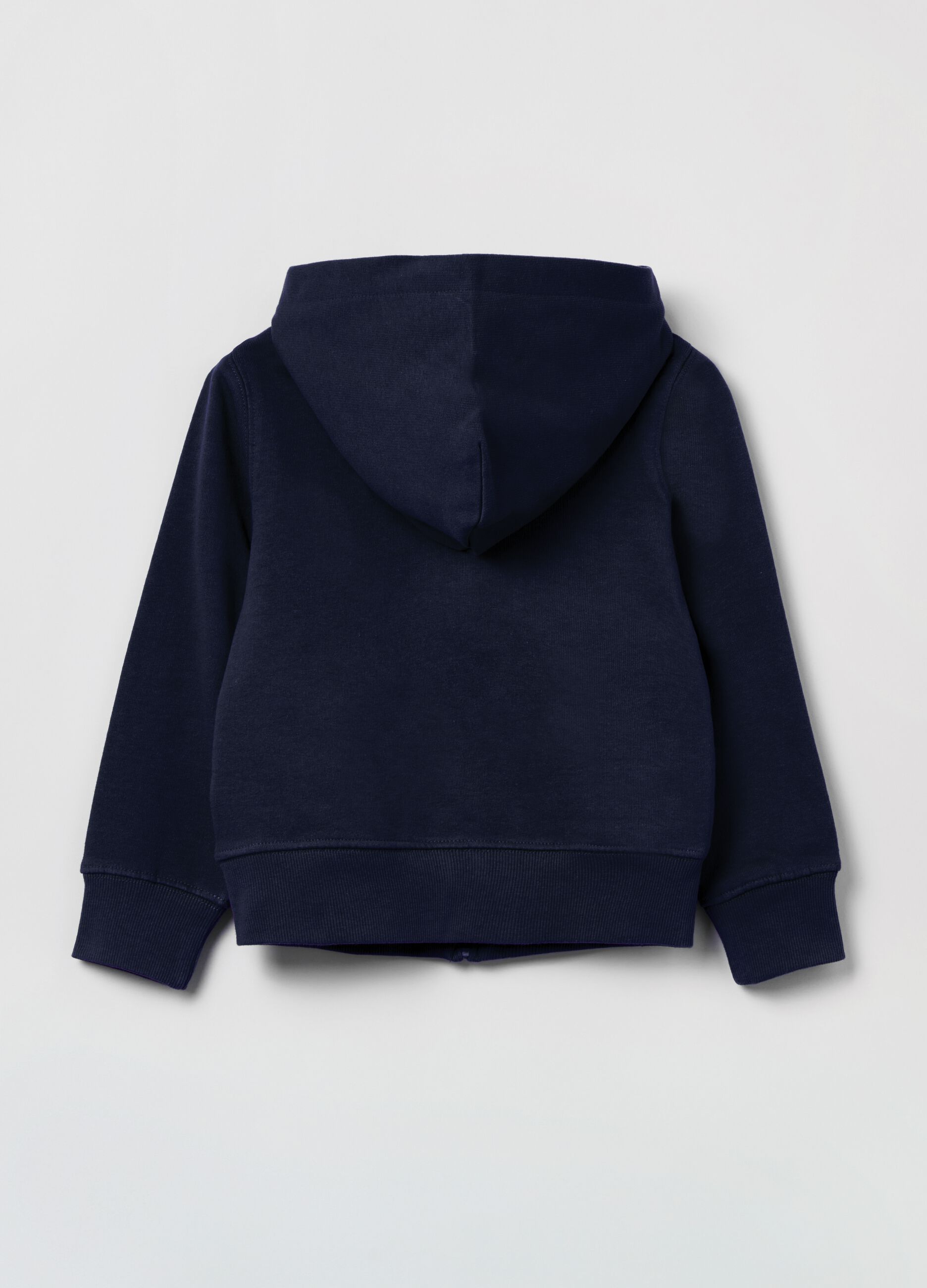 Full-zip in cotone con cappuccio_1