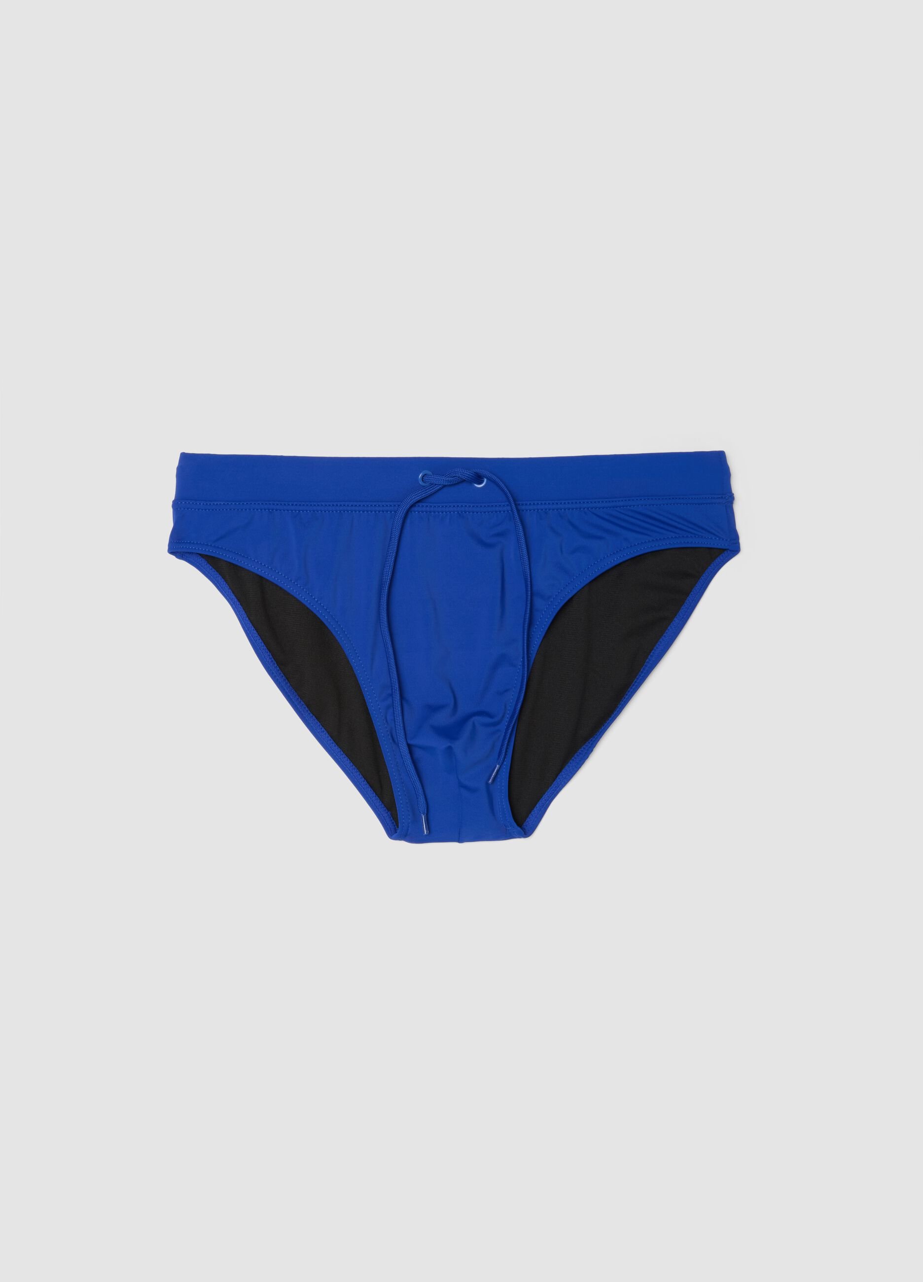 Blue stretch swim briefs