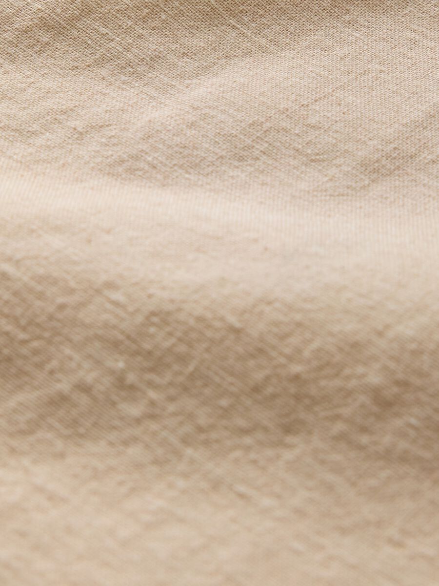 Beige linen short sleeve shirt_4