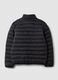 Black padded jacket with high neck and zip_2