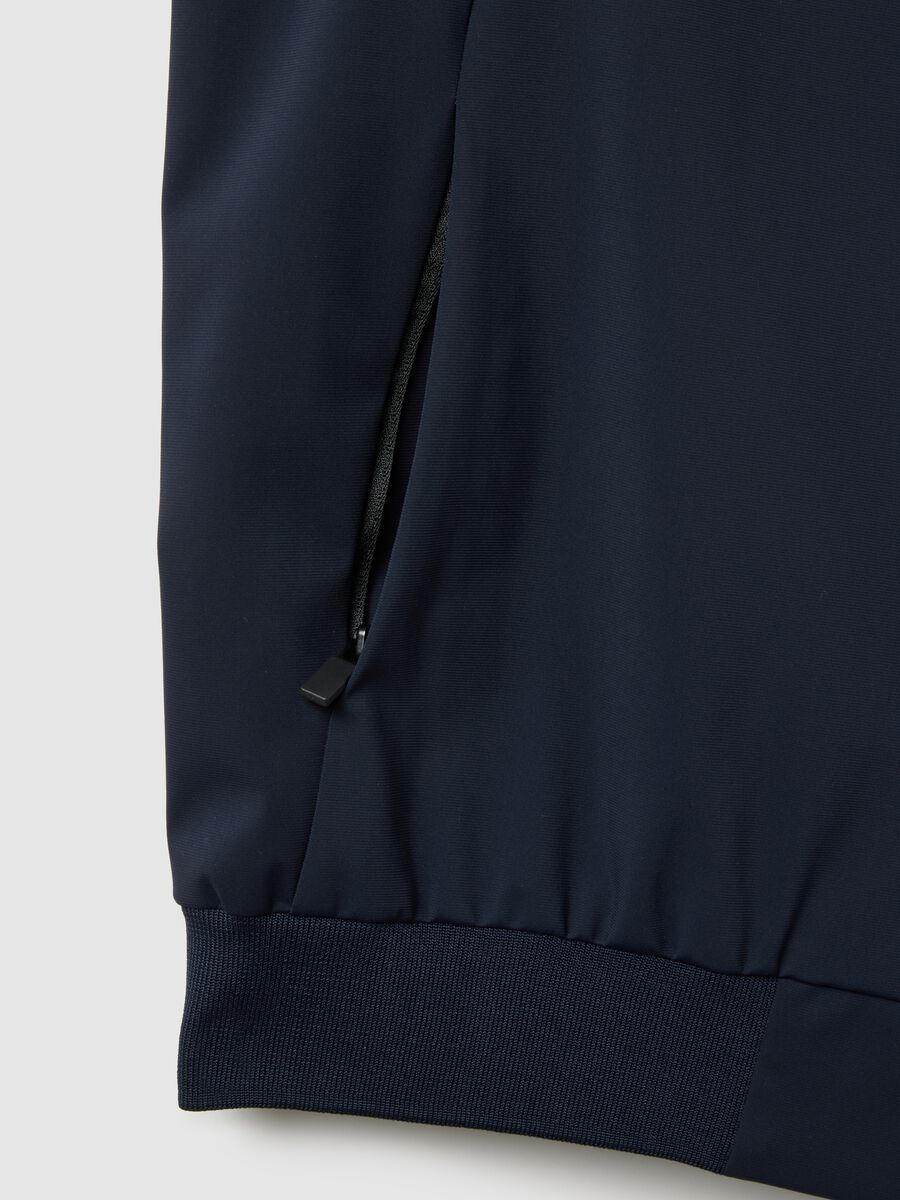 Blue regular fit gilet with full zip_5