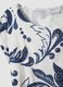 Blue and white pure cotton dress with all-over print and rope belt_5