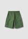 Green pure cotton cargo shorts_1