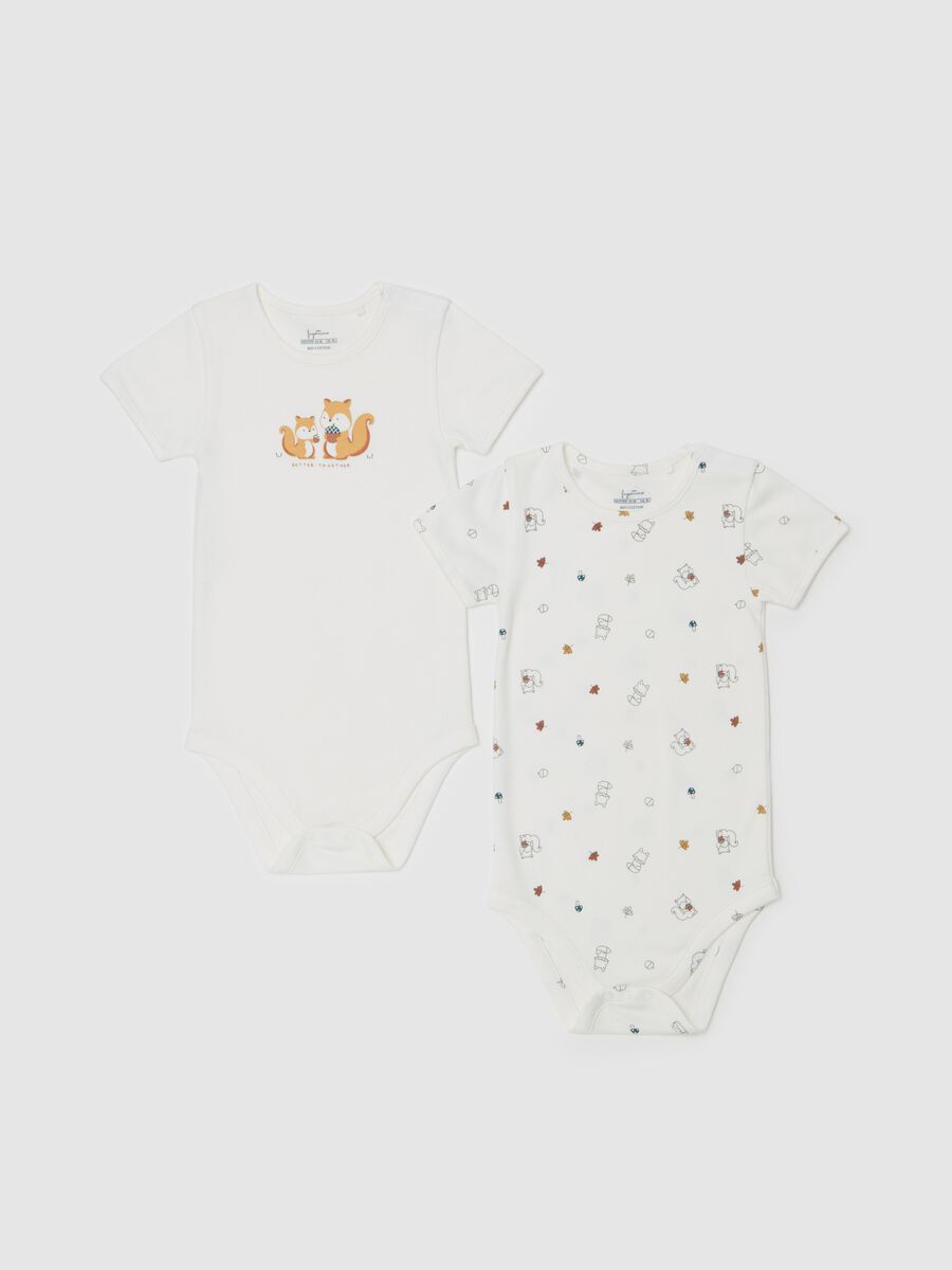 Bipack body in cotone bio con stampa _0