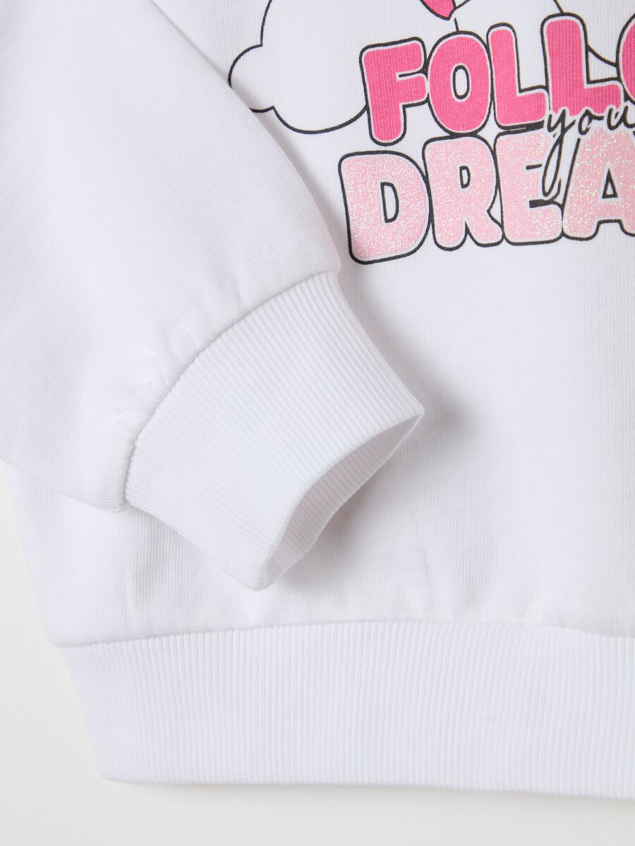 French terry sweatshirt with glitter print_3