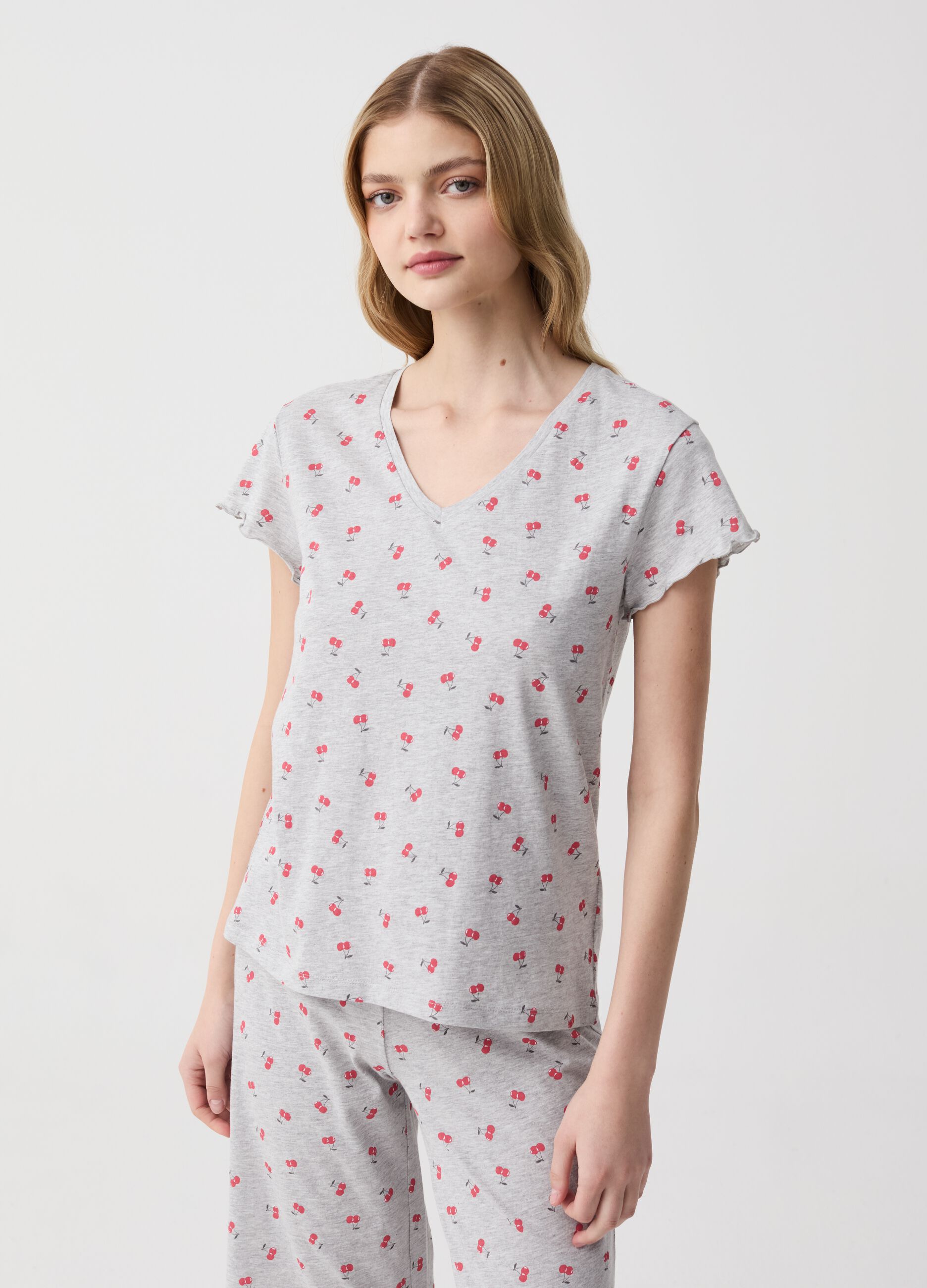 Ovs Top pigiama con stampa ciliegie