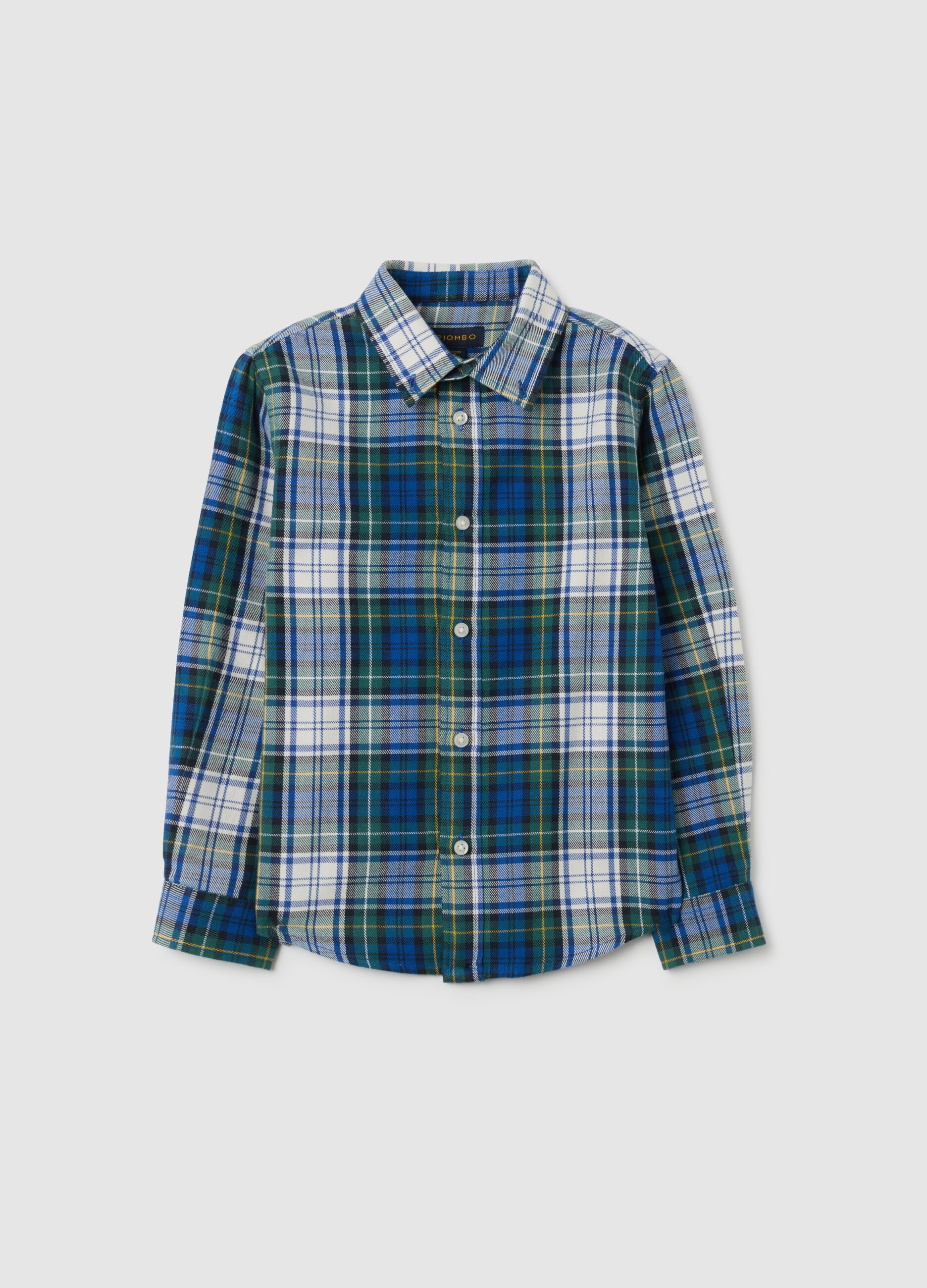 Multicoloured regular fit pure cotton kids' shirt