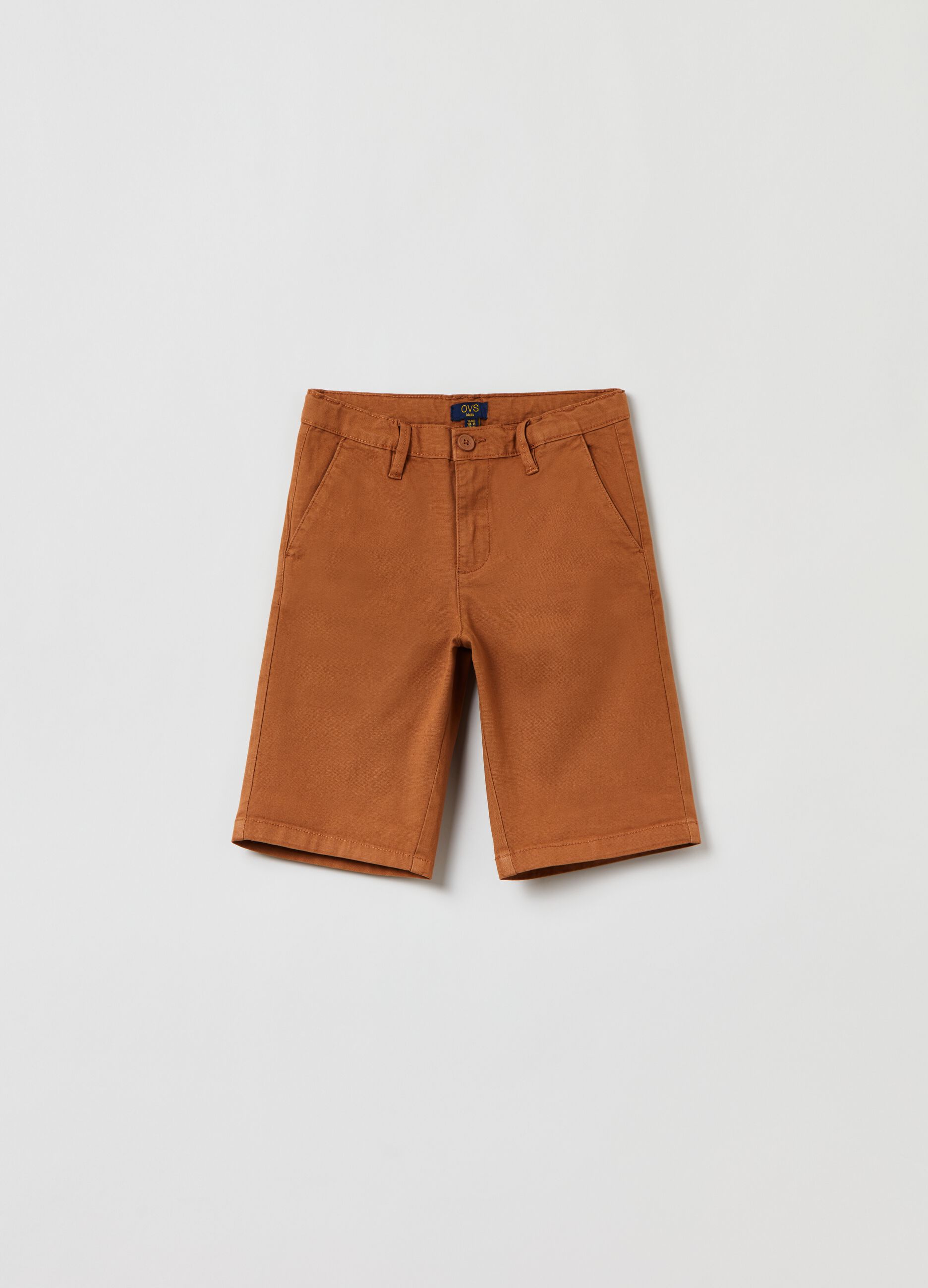 Bermuda chino in dobby con tasche_0