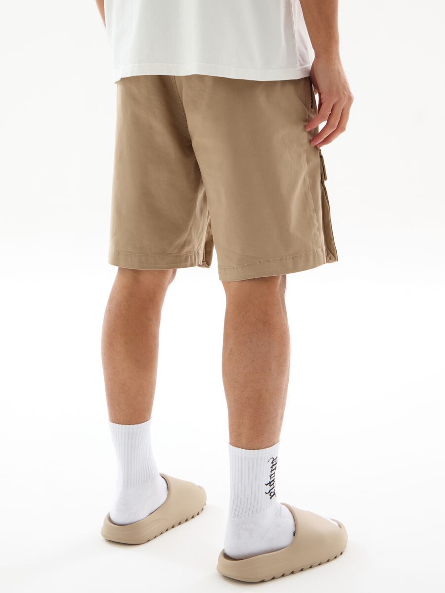 UTOPJA FOR THE SEA BEYOND cargo Bermuda shorts with logo embroidery_3