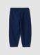 Pantaloni jogger blu in puro cotone_1