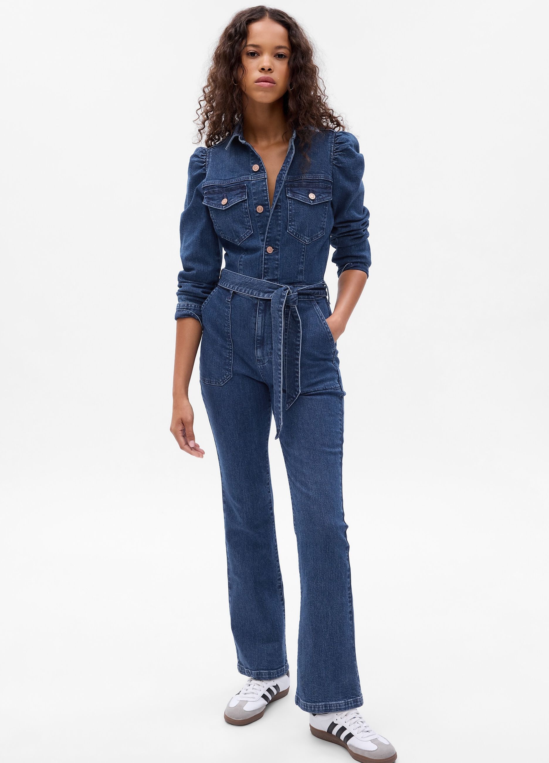 Tuta intera lunga in denim