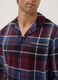 Pigiama rosso e blu in flanella di puro cotone organico regular fit_2