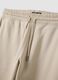 Beige cotton-blend joggers with cuffed hems and drawstring_6