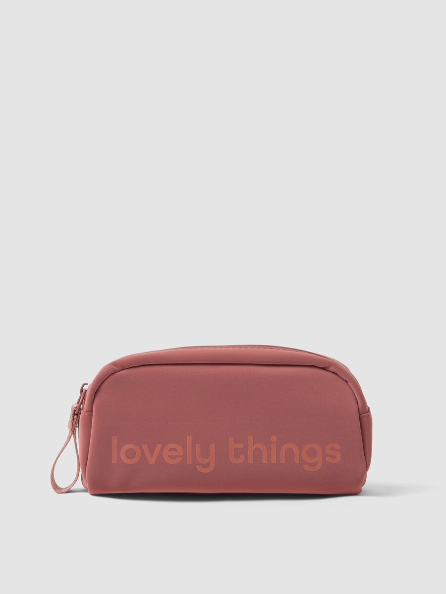 Beauty case rosa con zip e laccetto_0