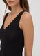 Black stretch viscose vest top with deep V-neck lace trim_2