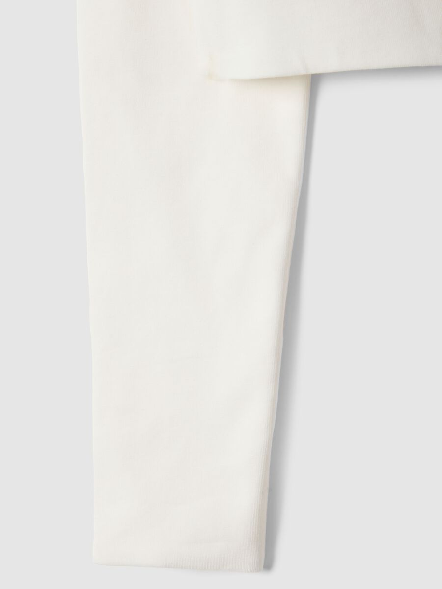 Girls' white slim fit stretch cotton t-shirt_3