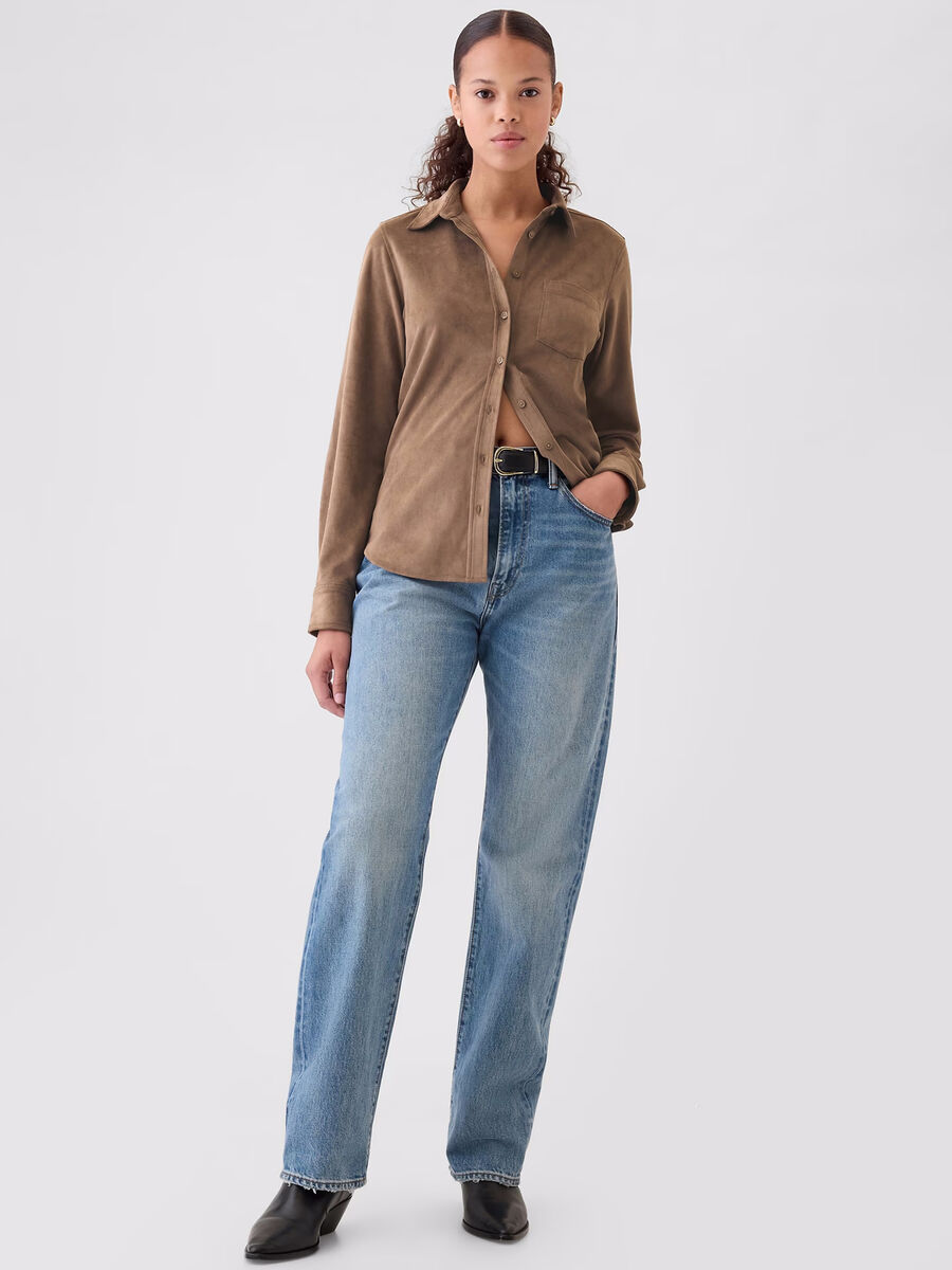 Suede shirt with pocket_1