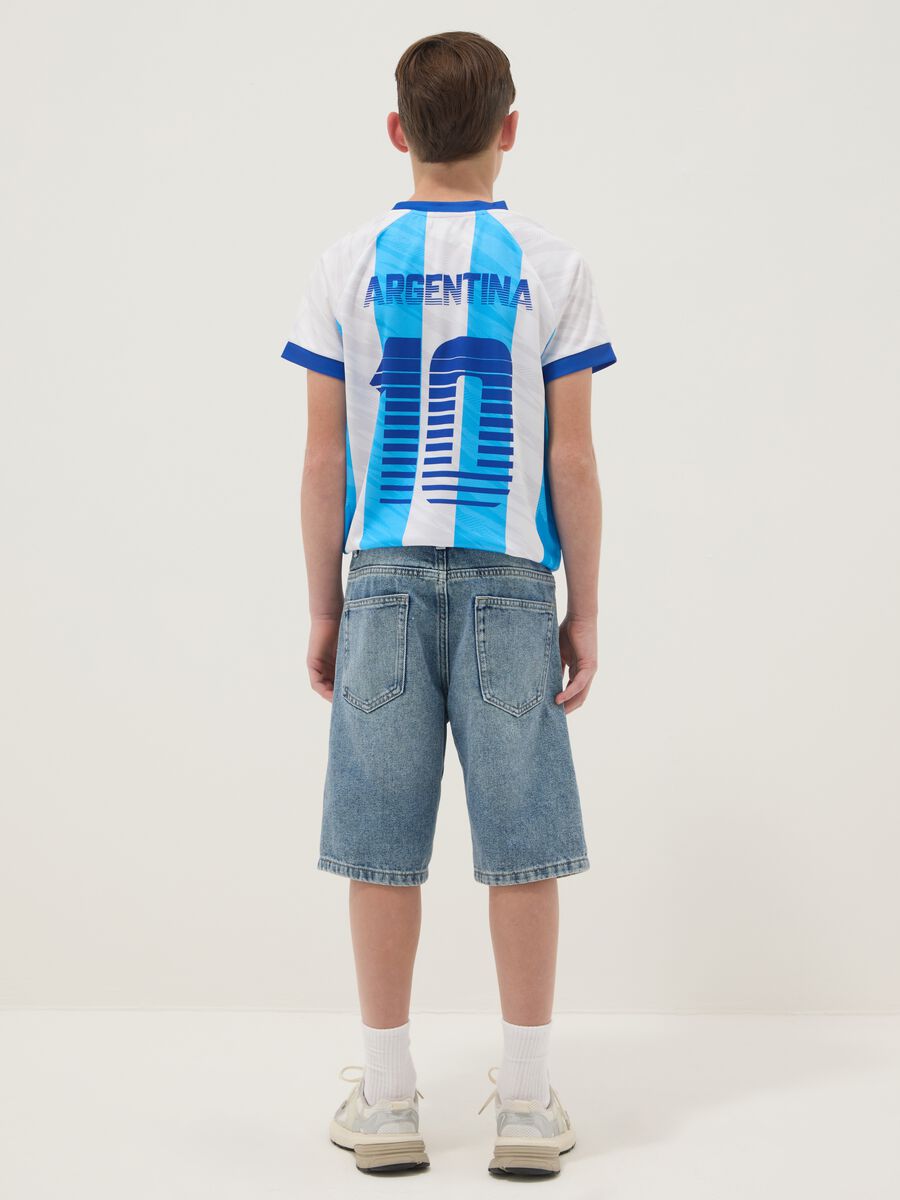 Blue denim cotton-blend boys&rsquo; shorts, regular fit_1