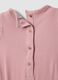 Pink pure cotton baby bodysuit with ruffle sleeves_3
