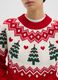 Multicoloured regular fit Christmas crewneck jumper_3