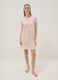 Pink pure cotton nightdress regular fit with Henley neckline_0