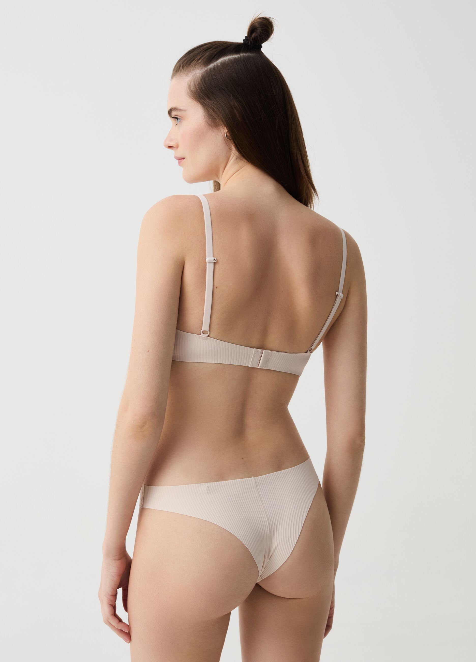Reggiseno Il Triangolo soft a costine Rosa cipria da Donna OVS