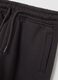 Children's black cotton blend regular fit trousers_2