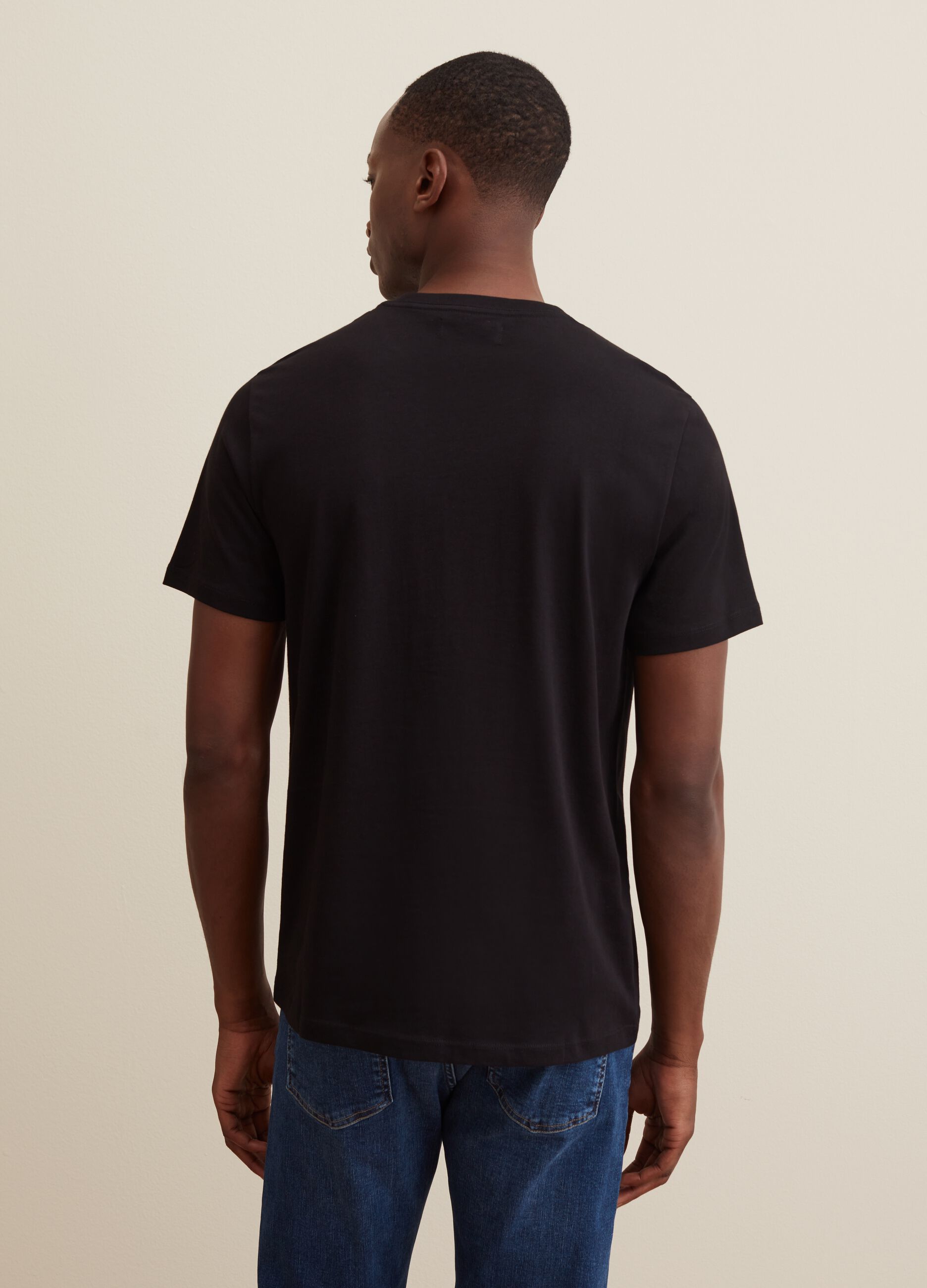 T-shirt in cotone Supima con scollo rotondo
