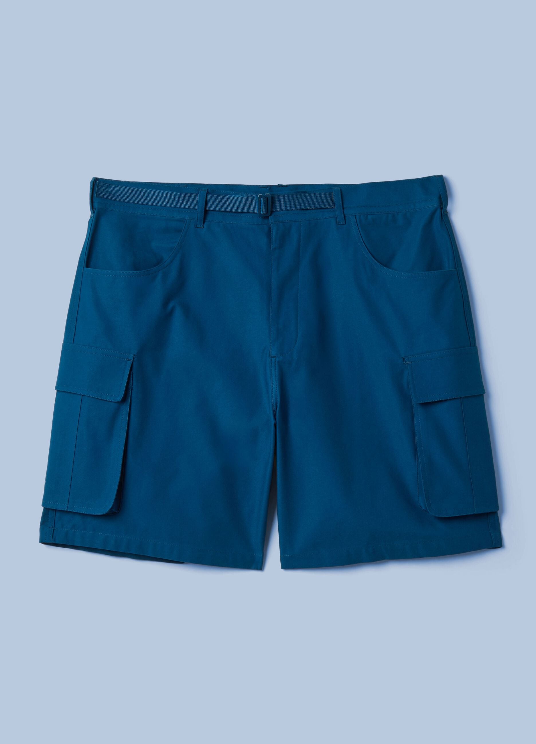 ALTAVIA SAILING blue pure cotton cargo Bermuda shorts