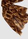 Brown wool-blend scarf with animal print_2