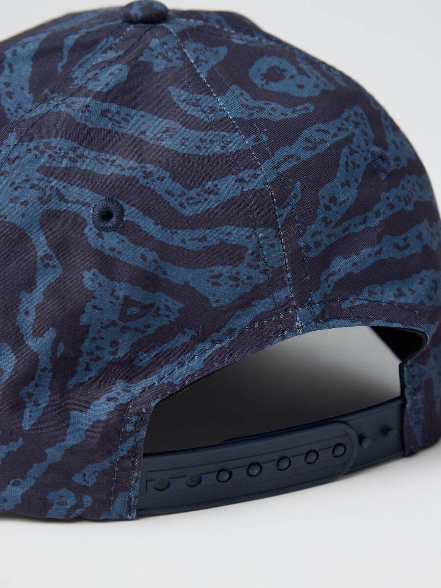 Maui Blue Printed Baseball Cap_1