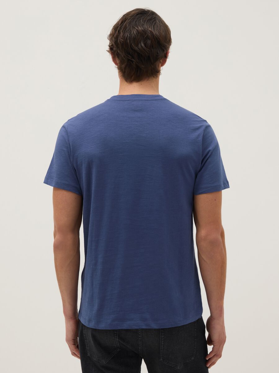 T-shirt in puro cotone blu regular fit_2