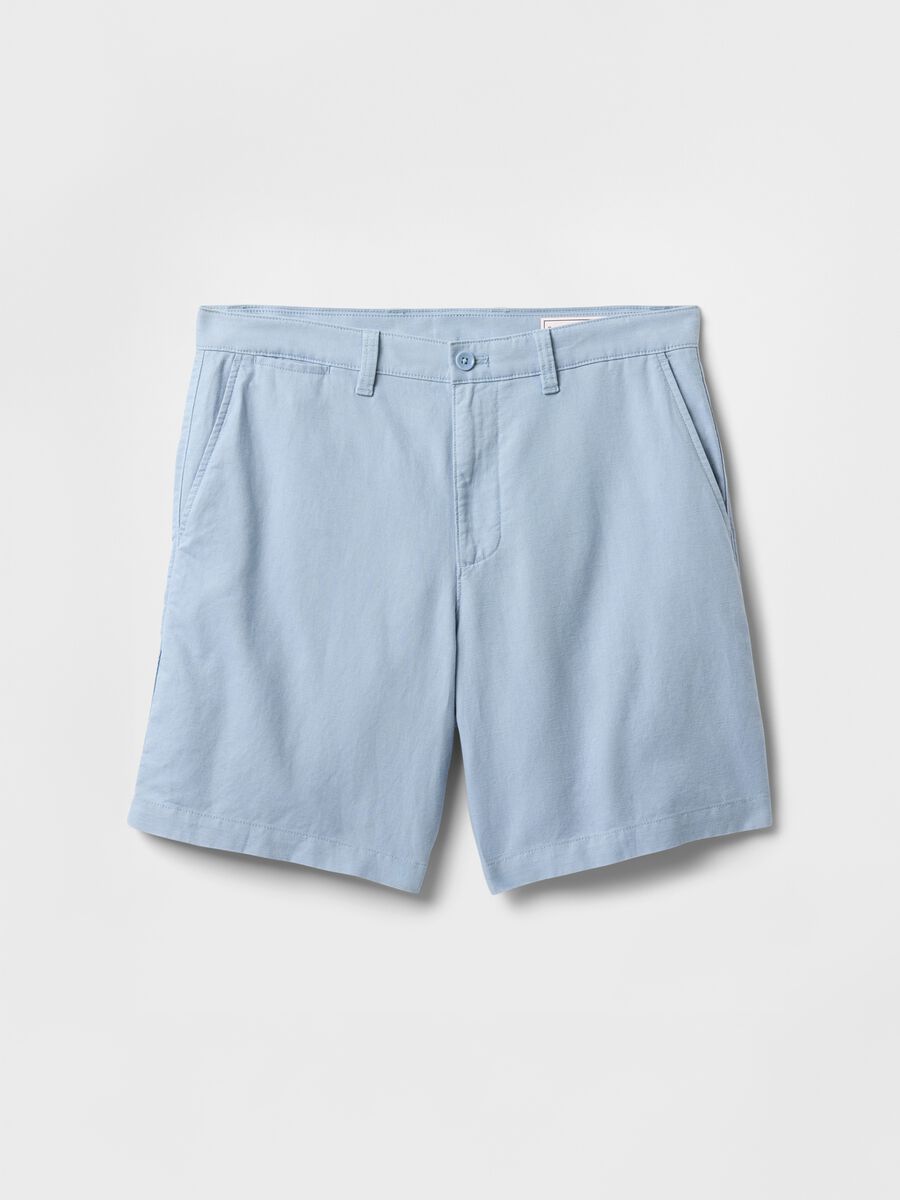 Blue linen and cotton shorts from Gap_4