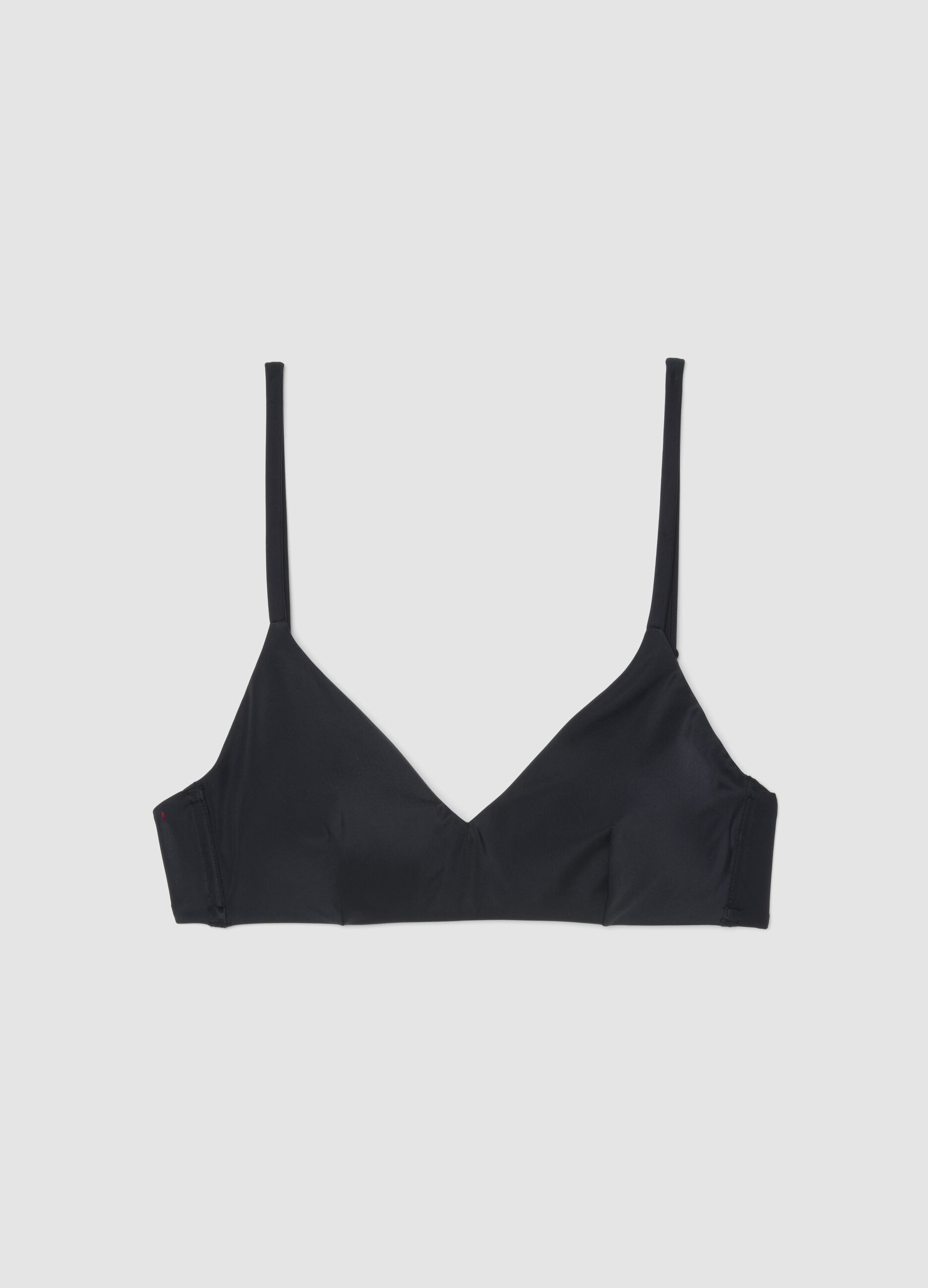 Black Triangle Bikini Top with Removable Padding